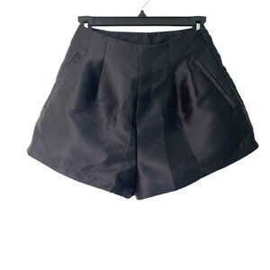 Rosee De Matin Womens Couture Shorts Black Size Small S Taffeta Side Zip Lined
